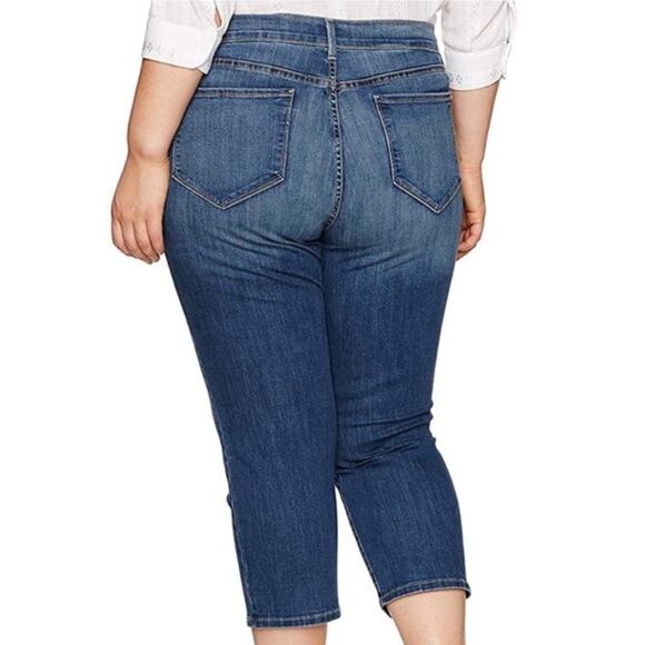 NYDJ Women's Dark Wash Crop High Rise Stretch Slimming Jeans Plus Size 18 - Picture 2 of 9